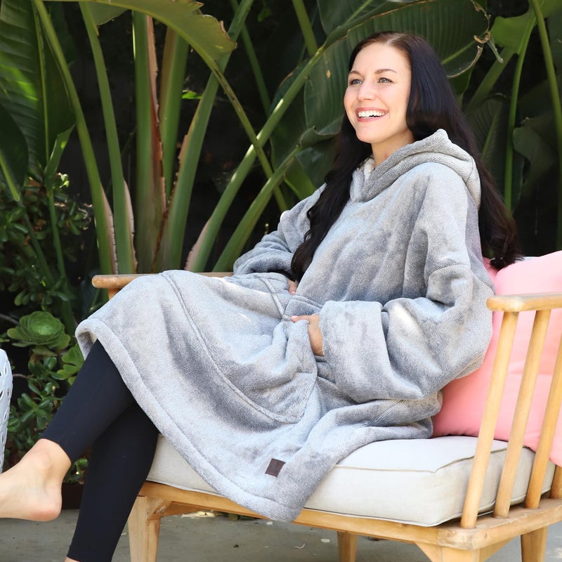 Catalonia Oversized Wearable Blanket Hoodie Sweatshirt, Comfortable Sherpa Lounging Pullover for Adults Men Women Teenagers Wife Girlfriend Gift - Image 5